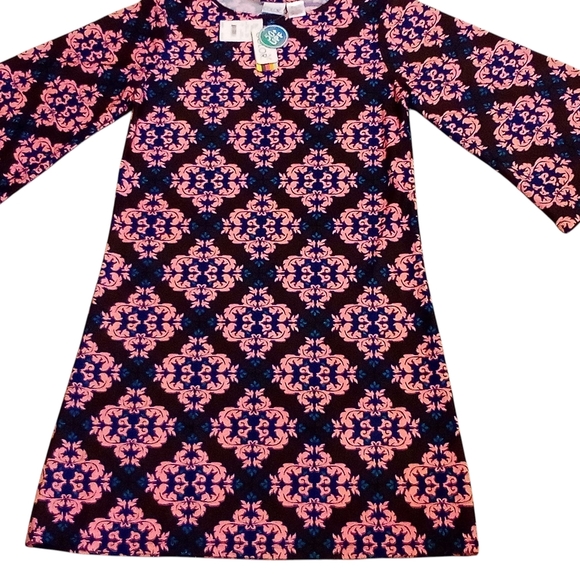 All For Color - 50+ UPF Protectíon, Magnolia Rd, Boatneck, Shift Dress, 3/4 Bell - Picture 8 of 15